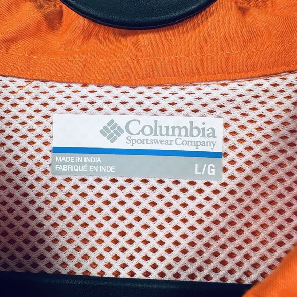 Columbia PFG Clemson Tigers Large Orange Short Sleeve Button Vented Embroidered - Picture 3 of 16